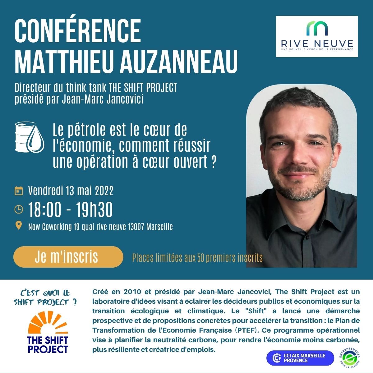 Conférence de Matthieu Auzanneau directeur du Shift Project.