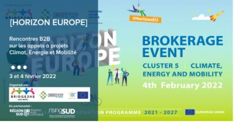 Horizon Europe : rencontres B2B sur les appels à projets Climat, Energie, et Mobilité les 3 et 4 février prochains (online)
