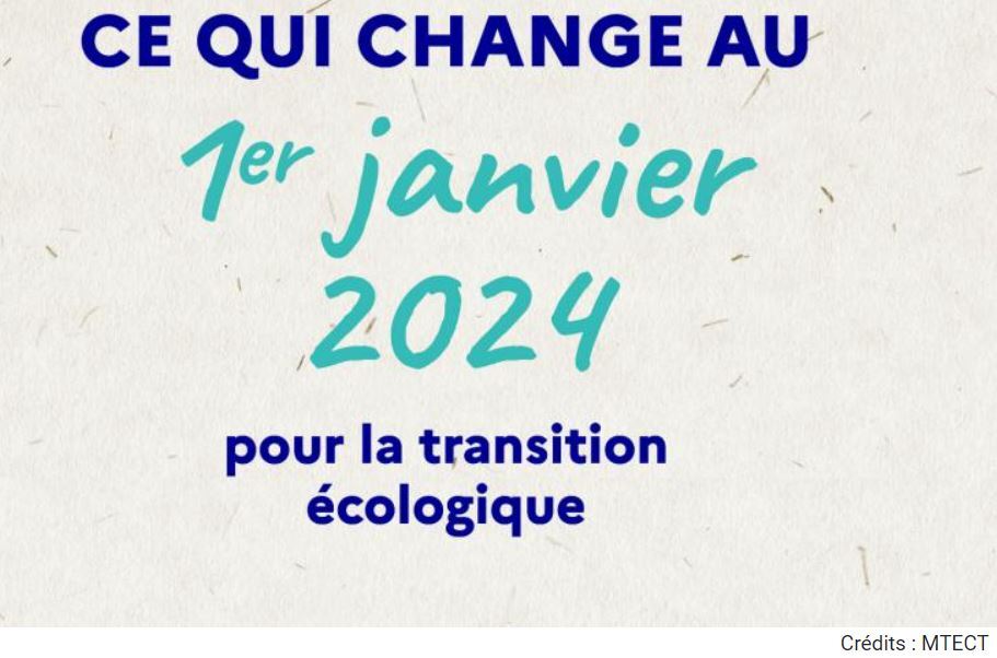 Transition écologique : ce qui change au 1er janvier 2024