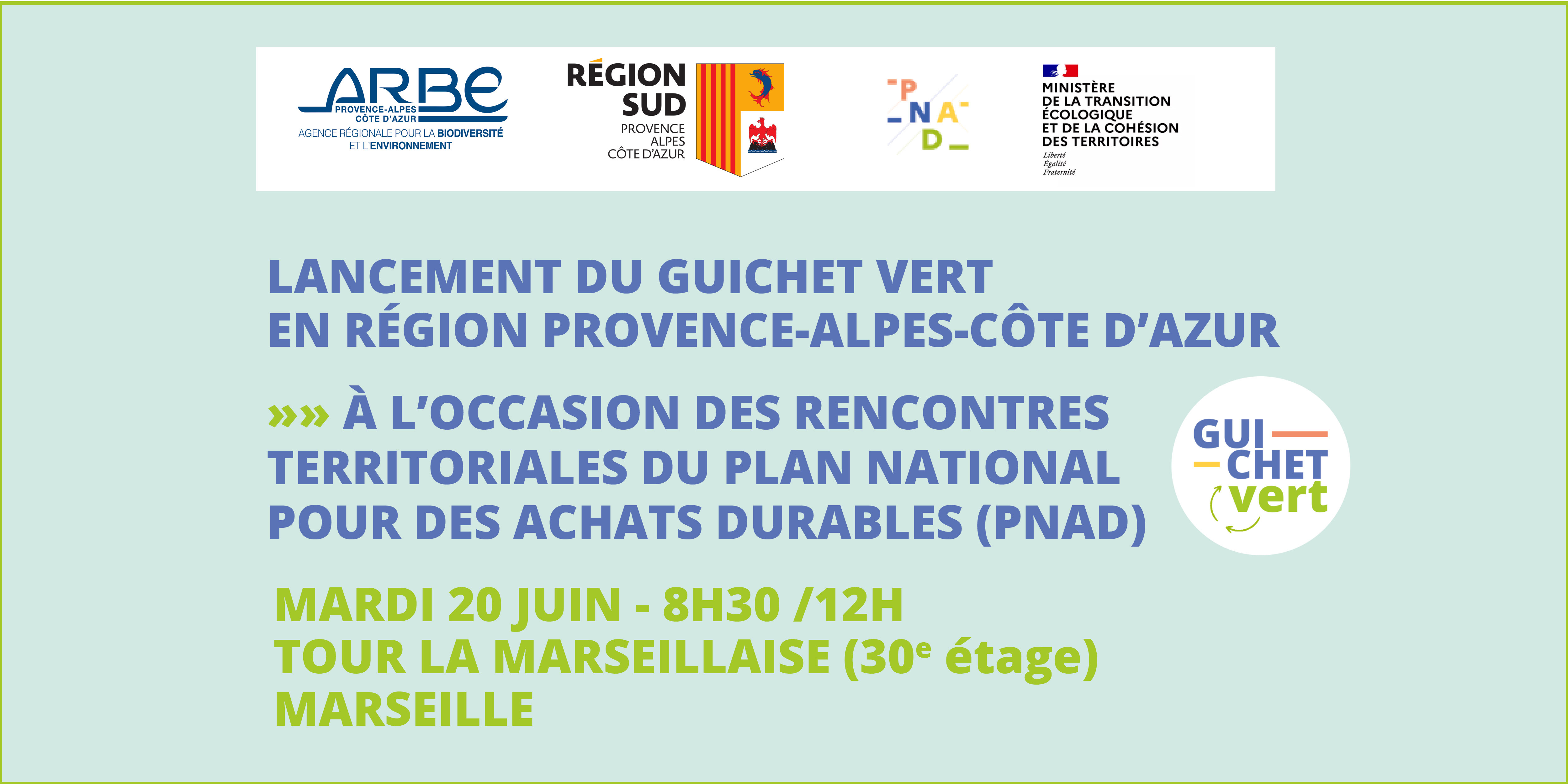 Lancement du Guichet vert en région Provence-Alpes-Côte d'Azur lors des Rencontres territoriales du PNAD